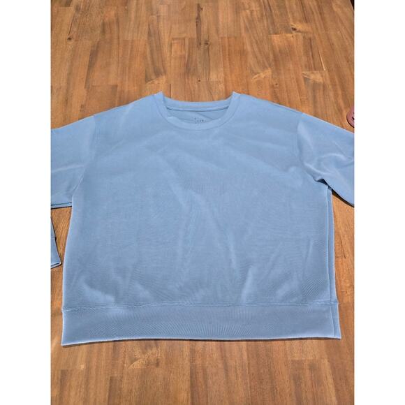 A New Day  Light Blue Long Sleeve Athletic Sweater   L - Picture 2 of 4